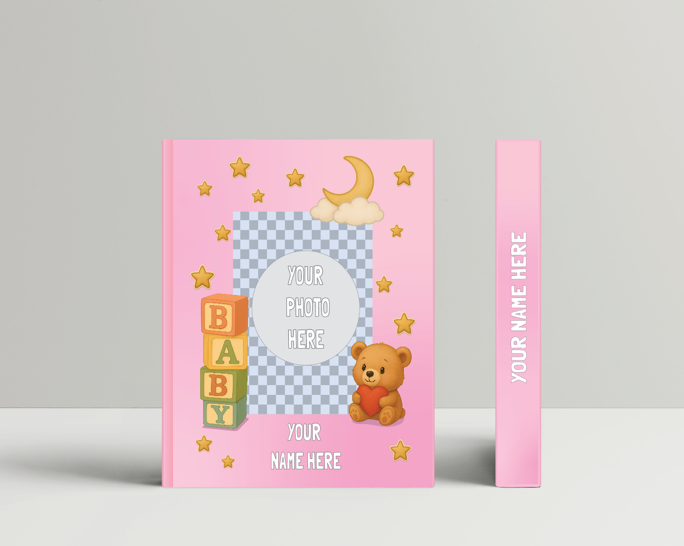 Pink cover baby album - 50 pages